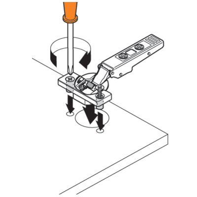 Blumotion bisagra standard 110°, Tope Angular, Caz.: Expando. Color Niquel.