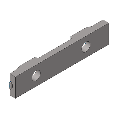 Placa Soporte Tip-On Largo Recto Gris | Kpro components