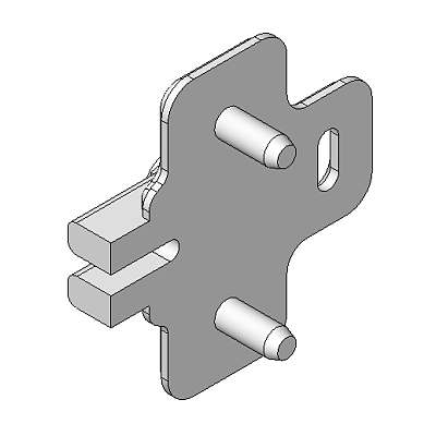 MODUL Base, en cruz, 0 mm, Acero, con tetón expansible EXPANDO, AA: Agujero coliso