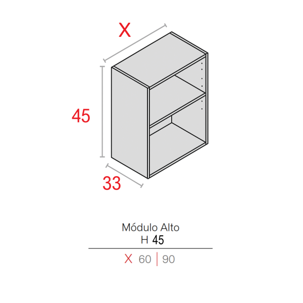 MODULO MERINO 16HD ALTO 0450X0900X0330 1 BALDA