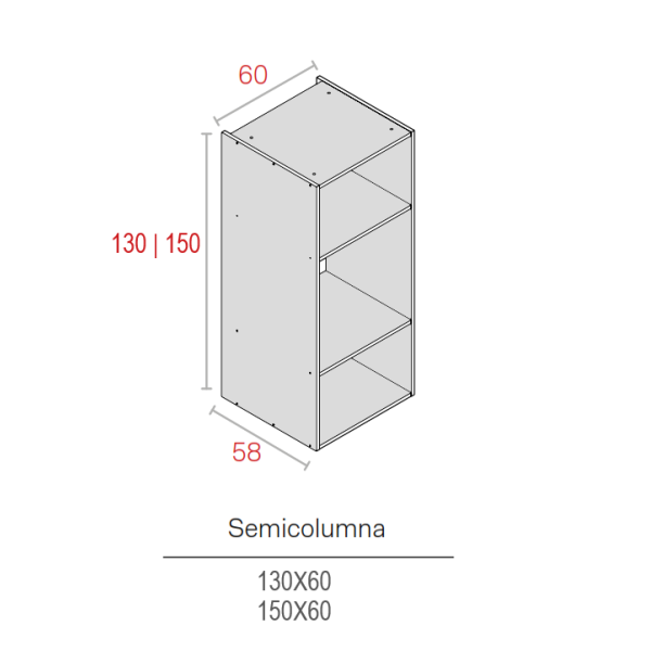 MODULO MERINO 16HD COLU 1300X0600X0580 SEMI H+M