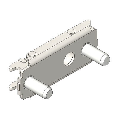CLIP Base, recto, 0 mm, Acero, con tetón expansible EXPANDO, AA: excéntrica