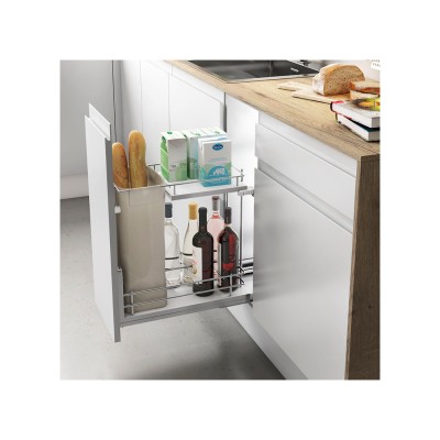 Botellero panero 35cm cromo | Con freno | Kpro componentes