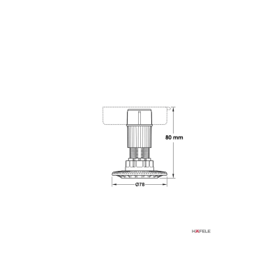 Pata Axilo 80mm regulable 70-100mm | 250kg | Häfele | Kpro componentes