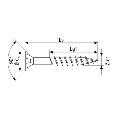 Tornillo Spax Wirox 3,5x16mm | 1000 unidades | Cabeza plana | Kpro componentes