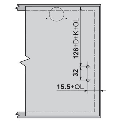 Fijación Mueble HK-XS Atornillar 20K5101 | Kpro components