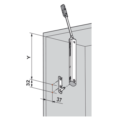 Fijación Mueble HK-XS Atornillar 20K5101 | Kpro components