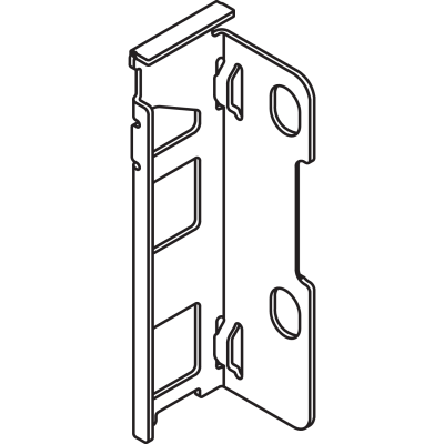 LEGRABOX Adaptadores para trasera de madera, Altura M (106 mm), izquierda