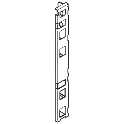LEGRABOX Adaptadores para trasera de madera, Altura C (193 mm), derecha